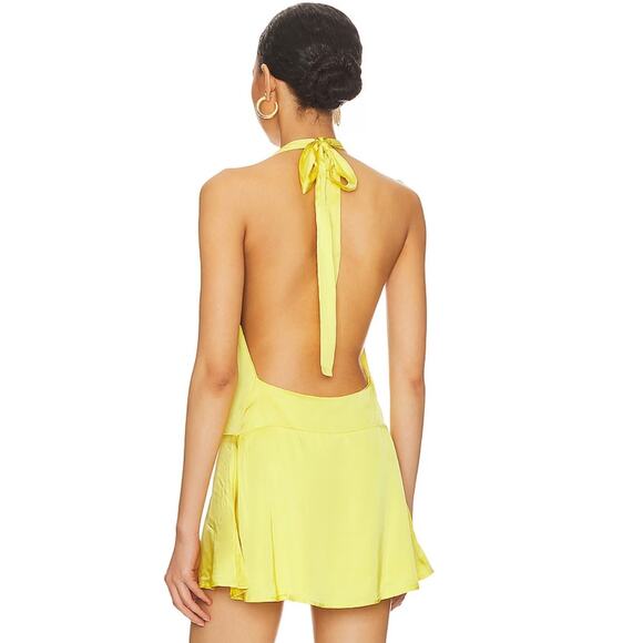 Indah Sybil Micro Mini Dress in Canary NWOT Size Small - Picture 3 of 5
